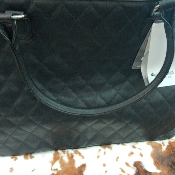 SOLO NEW YORK BLACK TOTE NEW WITH TAGS NEVER USED - Picture 1 of 6